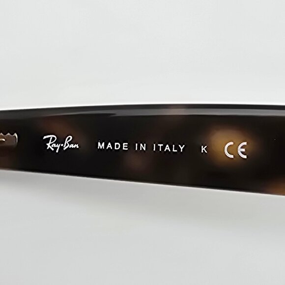 Ray-Ban RB2132 902 New Wayfarer Classic Polished Tortoise Sunglasses Frame Italy - Picture 8 of 12